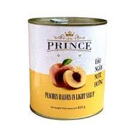 Peach Soaked in Prince Sugar Water 820g - GUARANTEED CRISPY PEACHES - Peach Tea Ingredients