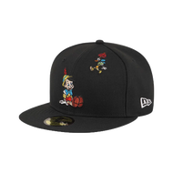 NEW ERA 59FIFTY 5950 Disney Pinocchio Black Baseball Cap Full Cover Style [TCC]
