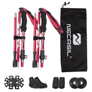 Winmax 5-Section Outdoor Fold Trekking Pole Camping Portable Walking Hiking Stick for Nordic Elderly