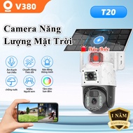 V380 CCTV WIFI AOV Solar 2 Lens 2MP Resolution Alarm Motion Tracking