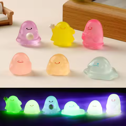 Pokemon Ditto Resin Cute Glow-In-The-Dark Anime Ornament DIY Keychain Micro-Landscaping Accessories 