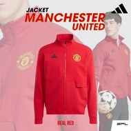 Adidas เสื้อแจ็คเก็ต เสื้อแขนยาว เสื้อ แมนยู อาดิดาส Men FB M Jacket Manchester United Anthem IA8564 RD (3800)