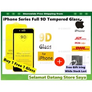 (2PCS) iPhone 5/iPhone 5S/iPhone 5SE/iPhone 5C Full Cover 9D With Black Edge Full Tempered Glass