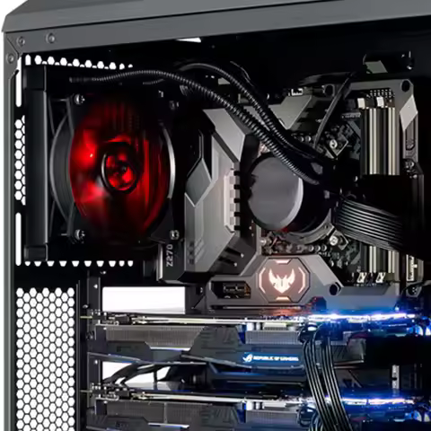 B120i CPU Water Cooler 120mm Red LED Quiet Fan For Intelo LGA 2011-v3 2011 1366 115X 775 CPU Liquid 
