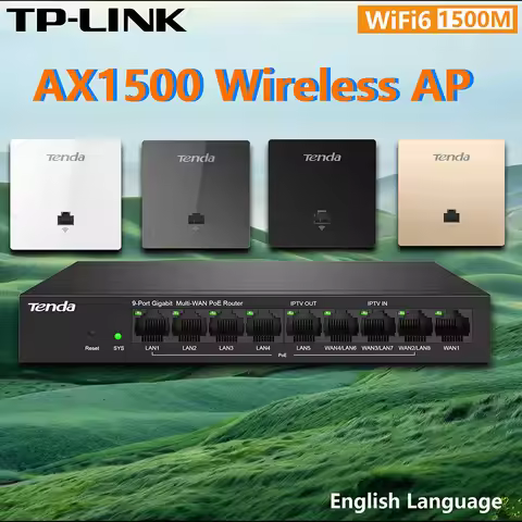 Tenda Whole house WiFi6 1500M Wireless Router AP Panel 2.4G&5G Villa MESH HOME Acess Point Hotspot W