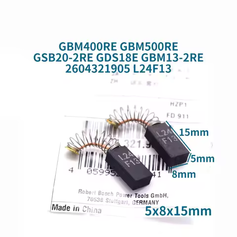 L24F13 Carbon Brush for Bosch GBM400RE 500RE GSB20-2RE GDS18E GBM13-2RE 2604321905 Handdrill Carbon 