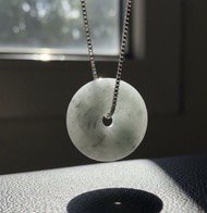 【願‧平安】飄烏雞翡翠平安扣項鍊 | 天然緬甸玉翡翠A貨 | 送禮