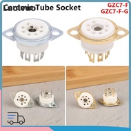 LUOLVUO 1Pcs Ceramic Tube Socket, DIY Tin-Plated Valve Base, Durable PCB Mount 7Pin B7G GZC7-F GZC7-
