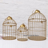 MNJH European retro iron bird cage flower stand bird cage balcony outdoor decoration pet supplies decorative bird cage Cages &amp; Crates