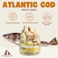 Atlantic COD FISH Freeze Dried/ Original Cod FISH Snack natural Treats Dogs and Cats Healthy OmegaCe