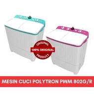 Polytron Mesin Cuci 2 Tabung 8 Kg Hijab Series PWM 802 PWM802 Diskon