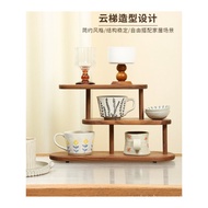 Wooden Desktop Shelf Cup Perfume Figure Water Cup Cup Holder Shelf Solid Wood Collection Rack Displa