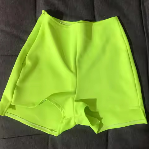 Pole Dance Costume Fluorescent Green Hot Shorts Nightclub Bar Dancewear Singer Ds Performance Outfit