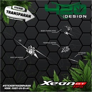 Striping Stiker UV Transparan Xeon GT 125 Tahun 2010 Motif Medusa Viral - Stiker Striping Xeon GT 12