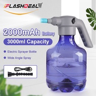 iFlashDeal 3L Electric Plant Spray Bottle Automatic Watering Fogger USB Electric Sanitizing Sprayer Hand Sprinkling Kettle Watering Can Spray Automatic Nozzle Pressure Bottle Multi-function Tool Flower Plant Garden Tool