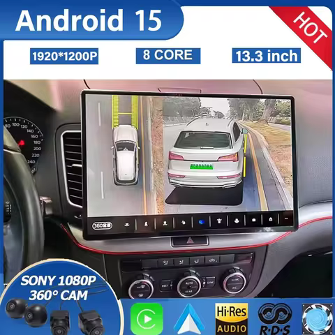 13 Inch Android 15 Auto For Volkswagen VW Sharan 7n All-In-One 2012-2018 Car Radio Screen Multimedia