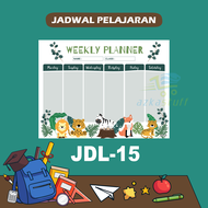 Poster JADWAL PELAJARAN wipe clean - Poster jadwal pelajaran sekolah