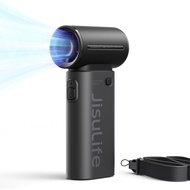 JISULIFE Portable Handheld Fan Life9, Turbo Power High Speed Air [18H Max Cooling Time], 5 Gear Wind