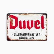 Duvel Belgium Beer Metal Tin Sign - Retro Wine Poster Painting for Pub Decoration 0922