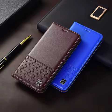 Genuine Leather Wallet Phone Case for vivo Y28 Y28S Y29 Y30 Y35 Y36 Y36i Y38 Y72 Y72t Y73 Y73S Y73t 