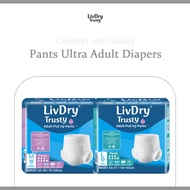 (Carton Deal) LivDry Trusty Pants Ultra Adult Diapers - Size M / L