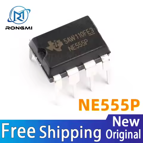 50PCS/LOT NE555 NE555P IC 555 timer programming oscillator chip and 8-pin DIP socket New Original