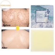 homeliving Sea Salt Soap Facial Cleaner Pimple Acne Remover Opens Pores Goat Milk 60g SG