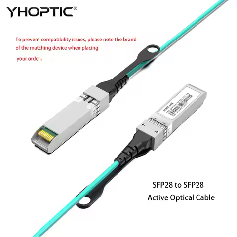 AOC Cable 25GB SFP OM3/2 5M/7M/10M/20M 25GB ASE Active Optical SFP Cable(AOC) for Cisco,MikroTik,Ubi
