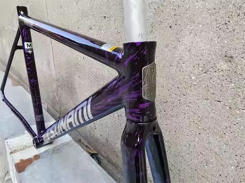SNM100 Fixie Frame New Fixed Gear Aluminum Purple Silver Label Frame Single Speed Track Bicycle Cycl