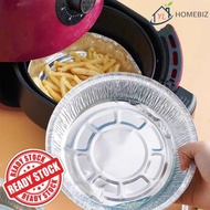 10 Pcs Dulang Aluminium Pakai Buang Untuk Air Fryer – Non-Stick Foil Tray Round Liner Steamer Baking