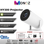 MONOZ HY300 Projector Android 11.0 Ultra HD 1080P LCD Smart Portable projector