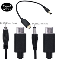 USB type-c to Power Supply 5.5X2.5mm Adapter Cable Power Adapter Conversion Cable