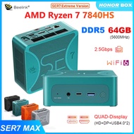 Beelink PC SER7 MAX Gaming MINI AMD Ryzen 7 7840HS Windows 11 DDR5 32GB RAM 1TB PCle Gen4 SSD WIFI6 BT5.2