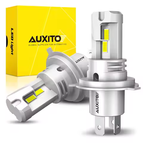 AUXITO 2Pcs Canbus H4 LED Headlamp 20000LM Switchback White Yellow Plug&Play High Low Beam Motorcycl