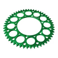 ล้อโซ่อลูมิเนียมอัลลอยด์สีดำและเขียวสำหรับคาวาซากิ 7075-T6