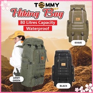 Hiking Backpack Waterproof 80L Large Space Outdoor Unisex Camping Travel Bagpack Climbing Hiking Bag