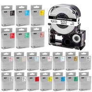 6/9/12mm Compatible for EPSON SS12KW LC-4WBN Label Tape 12mm Refill LabelWorks / KingJim TepraPro La