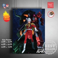 (Ready Stock) Mobile suit Gundam 144 RX-78-2 / RX78-2 / RX78 2 Gundam wall poster sticker deco poste