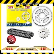 SSS HEAVY DUTY CHAIN & STEEL SPROCKETS SET 428HK 122L 40T/41T/42T/43T X 15T Y15ZR FZ 150 I