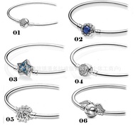 Panjia Dora 925 Sterling Silver Gelang Gelang Bintang Berbucu Lima Snitch Gelang Mudah DIY Gelang As