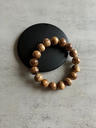 【圓珠重油款】老料虎斑達拉干沉香單圈手串10-18mm送養珠粉/玻璃