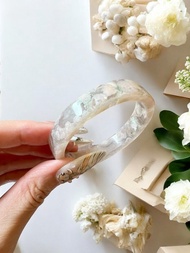 櫻花瑪瑙手鐲 瑪瑙手鐲稀有方鐲小菜園子粉花氣質時尚 51-52圈口