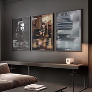 DRAKE Music Album Poster With Mirror Frame Wall Hanging Decor Living Room Bedroom Work Space