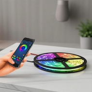 Bluetooth APP Controlled 5050 RGB LED Strip for TV Backlight & Home Decoration