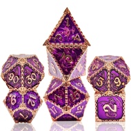 DND Dice Metal Polyhedral D&D Dice for Dungeon and Dragon MTG RPG Roll Playing Game D20 D12 D10 D% D