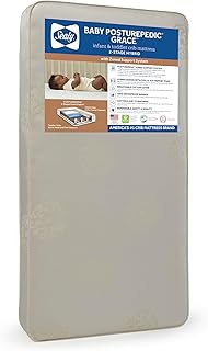 Sealy Baby Posturepedic Grace 2-Stage Hybrid Crib Mattress and Toddler Mattress, 51.63 x 27.25