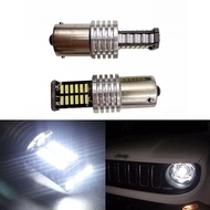 2pcs 1156 BA15S White LED Bulb Turn Signal Reverse Tail Light Lampu LED Kereta