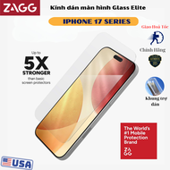 Kính Cường Lực kèm khung trợ dán cho iPhone 17 Series ZAGG Plus Edge trong suốt/ Chống nhìn trộm Eli