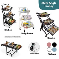 [SG Stock] Kitchen Rack/Kitchen Trolley Cart / Storage Rack / Foldable Trolley