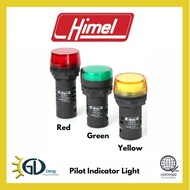 Himel Pilot Lamp Indicator Light Green, Red, Yellow, 22mm AC Himel Brand